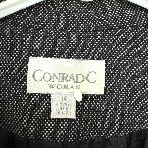 Conrad C Woman Blazer Gray Stretch Career Jacket Size 14 Made in Canada - Picture 2 of 6